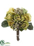 Silk Plants Direct Rose, Berry Bouquet - Green Two Tone - Pack of 12