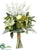 Cabbage, Queen Anne's Lace, Sedum Bouquet - Green Two Tone - Pack of 4