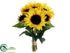 Silk Plants Direct Sunflower Bouquet - Yellow - Pack of 6