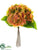 Silk Plants Direct Hydrangea Bouquet - Green Mauve - Pack of 6