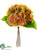Silk Plants Direct Hydrangea Bouquet - Green Mauve - Pack of 6
