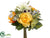 Rose, Gerbera Daisy, Helleborus Bouquet - Yellow Green - Pack of 6