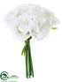 Silk Plants Direct Rose Bouquet - White - Pack of 12
