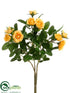 Silk Plants Direct Mini Rose Bush - Yellow - Pack of 36