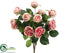Silk Plants Direct Rose Bush - Pink Two Tone - Pack of 12