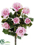 Silk Plants Direct Confetti Rose Bush - Pink Two Tone - Pack of 6