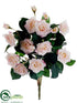 Silk Plants Direct Rose Bush - Peach Light - Pack of 12