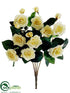 Silk Plants Direct Rose Bush - Yellow Light - Pack of 12