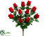 Silk Plants Direct Rose Bud, Gypsophila Bush - Red - Pack of 12