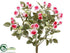 Silk Plants Direct Rose Bush - Pink - Pack of 36