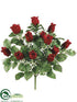 Silk Plants Direct Rose Bud Bush - Red - Pack of 12