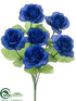 Silk Plants Direct Rose Bush - Blue - Pack of 24