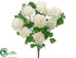 Silk Plants Direct Ranunculus Bush - White - Pack of 6