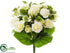 Silk Plants Direct Rose Bush - White - Pack of 6