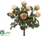 Silk Plants Direct Rose Bush - Pink Cream - Pack of 6