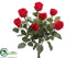 Silk Plants Direct Rose Bush - Red - Pack of 6