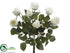 Silk Plants Direct Rose Bush - White - Pack of 6