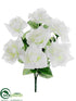 Silk Plants Direct Rose Bush - White - Pack of 24