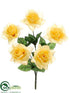 Silk Plants Direct Rose Bush - Yellow - Pack of 24