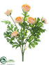 Silk Plants Direct Ranunculus Bush - Pink Cream - Pack of 12