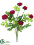 Silk Plants Direct Ranunculus Bush - Red - Pack of 12
