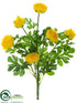 Silk Plants Direct Ranunculus Bush - Yellow - Pack of 12
