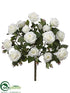 Silk Plants Direct Rose Bush - White Cream - Pack of 6