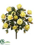 Silk Plants Direct Rose Bush - Yellow - Pack of 6
