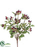Silk Plants Direct Rose Hip Bush - Burgundy - Pack of 12
