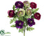 Silk Plants Direct Ranunculus Bush - Purple Green - Pack of 12