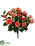 Silk Plants Direct Rose Bush - Peach - Pack of 12