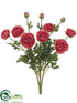 Silk Plants Direct Ranunculus Bush - Rose - Pack of 6