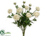 Silk Plants Direct Ranunculus Bush - White - Pack of 6