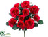 Silk Plants Direct Rose Bush - Red - Pack of 12