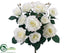 Silk Plants Direct Rose Bush - White - Pack of 12