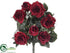 Silk Plants Direct Rose Bush - Red - Pack of 6
