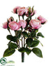 Silk Plants Direct Rose Bush - Pink - Pack of 12