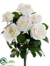 Silk Plants Direct Rose Bush - Cream Pink - Pack of 6