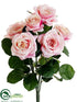 Silk Plants Direct Rose Bush - Pink Beige - Pack of 6
