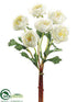 Silk Plants Direct Ranunculus Bundle - Cream - Pack of 12