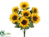 Silk Plants Direct Sunflower Bush - Yellow Gold - Pack of 4