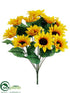 Silk Plants Direct Sunflower Bush - Yellow - Pack of 12