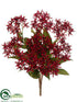 Silk Plants Direct Starflower Bush - Burgundy - Pack of 12