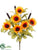 Silk Plants Direct Sunflower, Cattail Bush - Orange Burgundy - Pack of 12