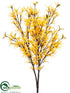 Silk Plants Direct Starflower Bush - Yellow Gold - Pack of 12