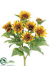 Silk Plants Direct Sunflower Bush - Yellow - Pack of 4