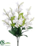 Silk Plants Direct Snapdragon Bush - Cream White - Pack of 12