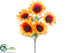 Silk Plants Direct Sunflower Bush - Flame Talisman - Pack of 24