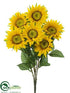 Silk Plants Direct Sunflower Bush - Yellow - Pack of 12