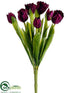 Silk Plants Direct Tulip Bush - Eggplant - Pack of 12